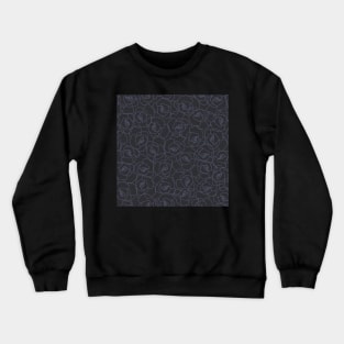 Bunch of roses in flowing linework - charcoal monochromatic palette Crewneck Sweatshirt